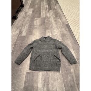 Zella Girl Gray Shawl Collar Knit Sweater Cozy‎ Warm Pullover Top